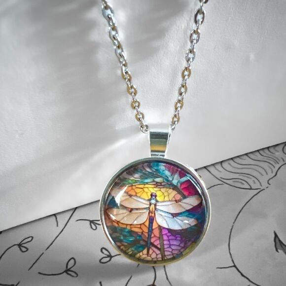 Wings of Change  Dragonfly Pendant Necklace - Picture 3 of 3